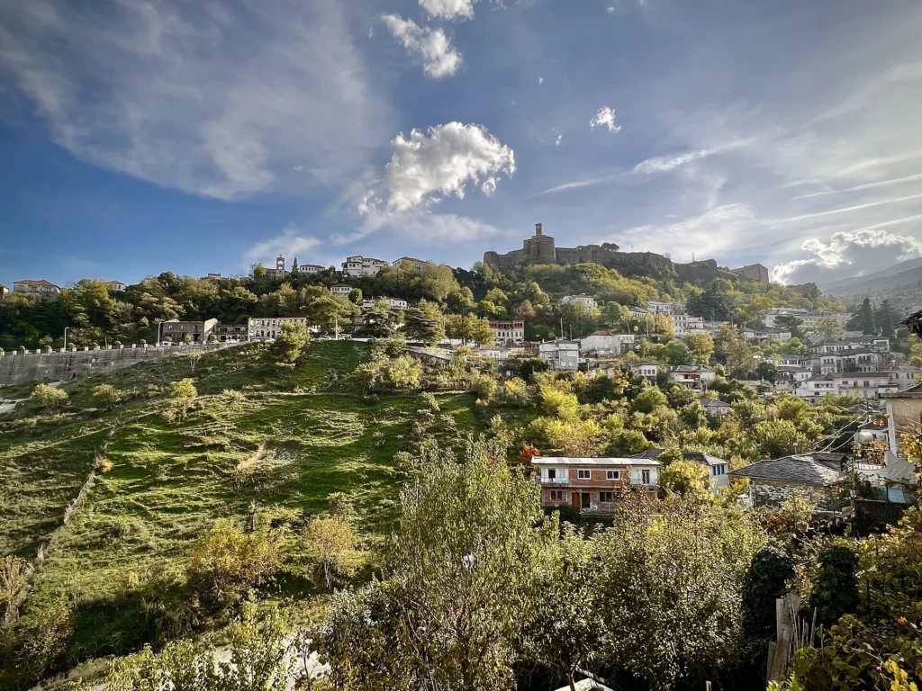 Hilltop view of Gjirokastër during a first-time Albania itinerary