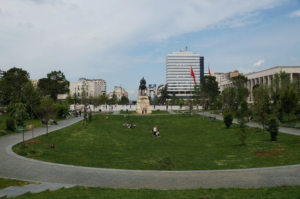 Skanderbeg Square in Tirana during a three-day Albania itinerary