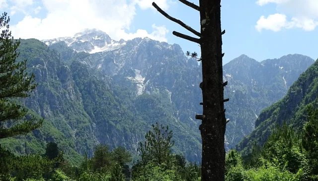 Dramatic mountain scenery around Theth on a five-day Albanian Alps hiking itinerary